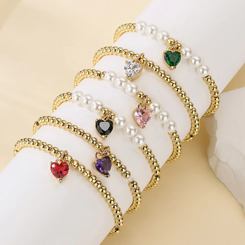 

Delicate Crystal Bracelet for Women Girls AAA Zircon Gold Plated Bead Ball Chain Bracelets Minimalist Stacking Bracelet Jewelry