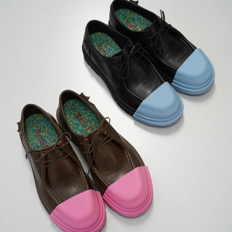 

Женская нишевая обувь контрастных цветов, дизайнерская Роскошная обувь, туфли для девочек, лоферы