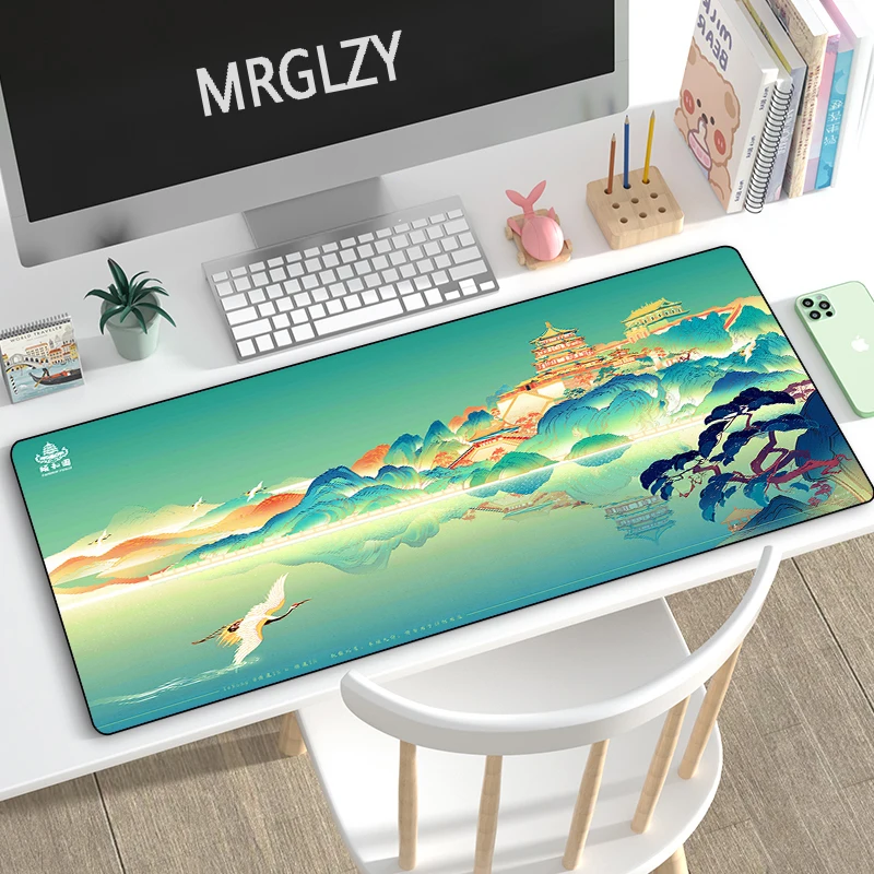 

Chinese style Cartoon 40*90CM Large Mouse Pad Summer palace Carpet PC Computer Gaming Accessories Mousepads Desk Mat for LOL