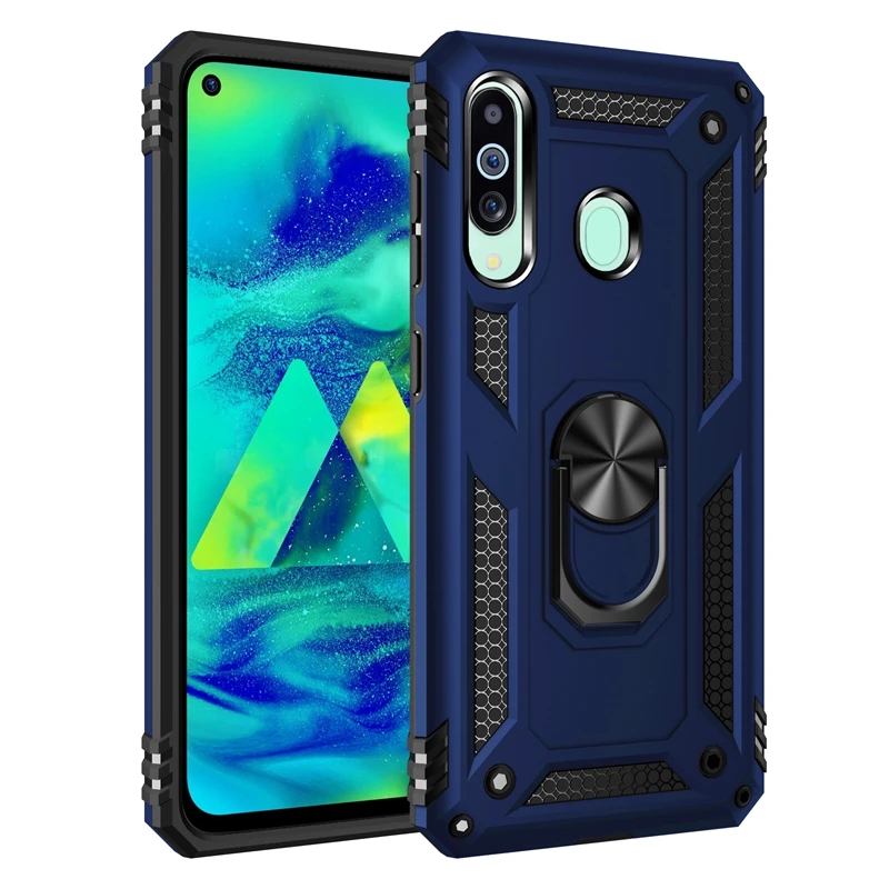 

Magnetic Ring Bracket Shockproof Case For Samsung Galaxy A60 SM-A606F/DS M40 SM-M405FN Armor Silicone Bumper Hard PC Back Cover