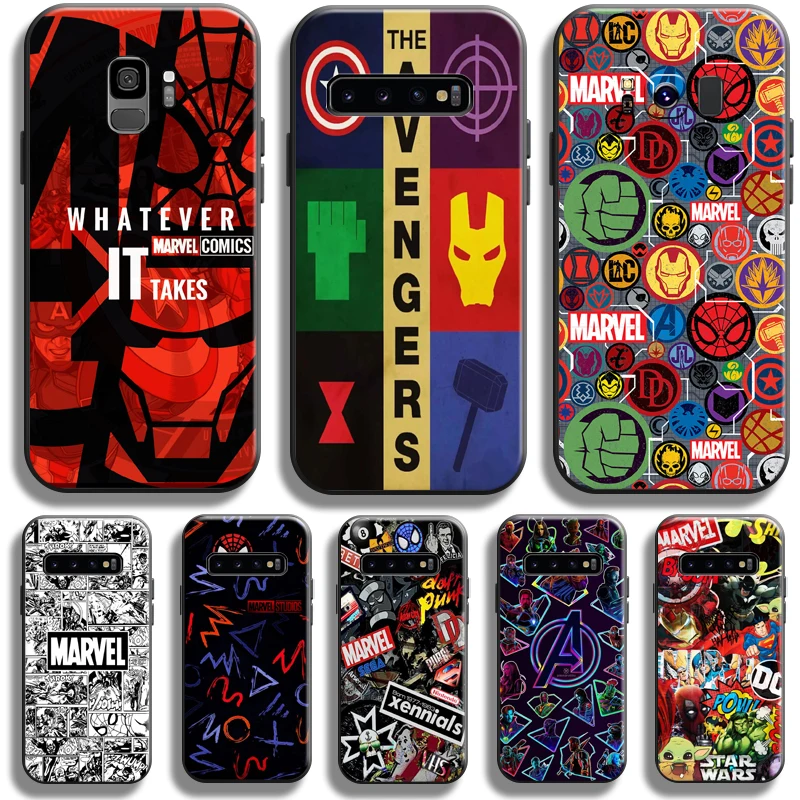 

Marvel Avengers Logo For Samsung Galaxy S10 S9 S8 Plus S10 5G S10 Lite S10E Phone Case Soft Coque Funda Silicone Cover Carcasa