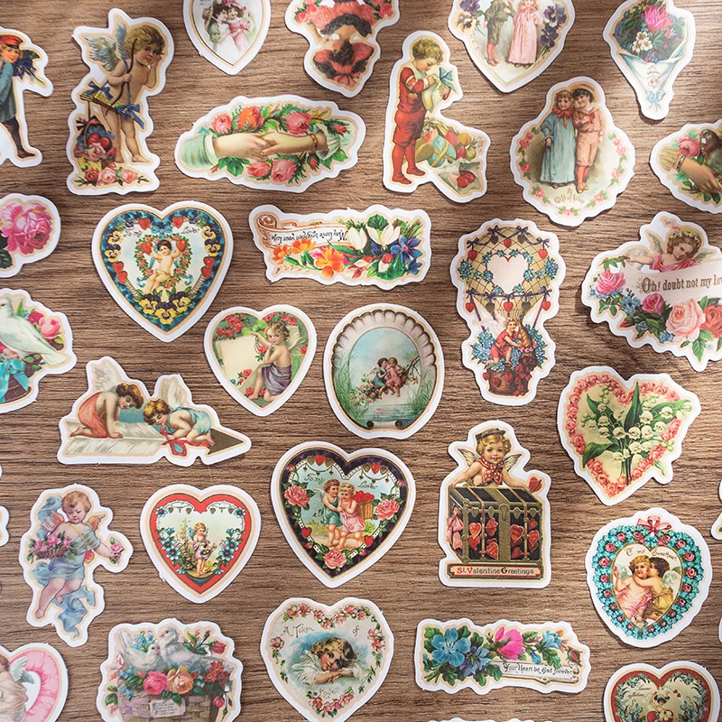 

50PCS Victoria Angel Stickers Crafts And Scrapbooking Book Student label Decorative Sticker DIY Stationery