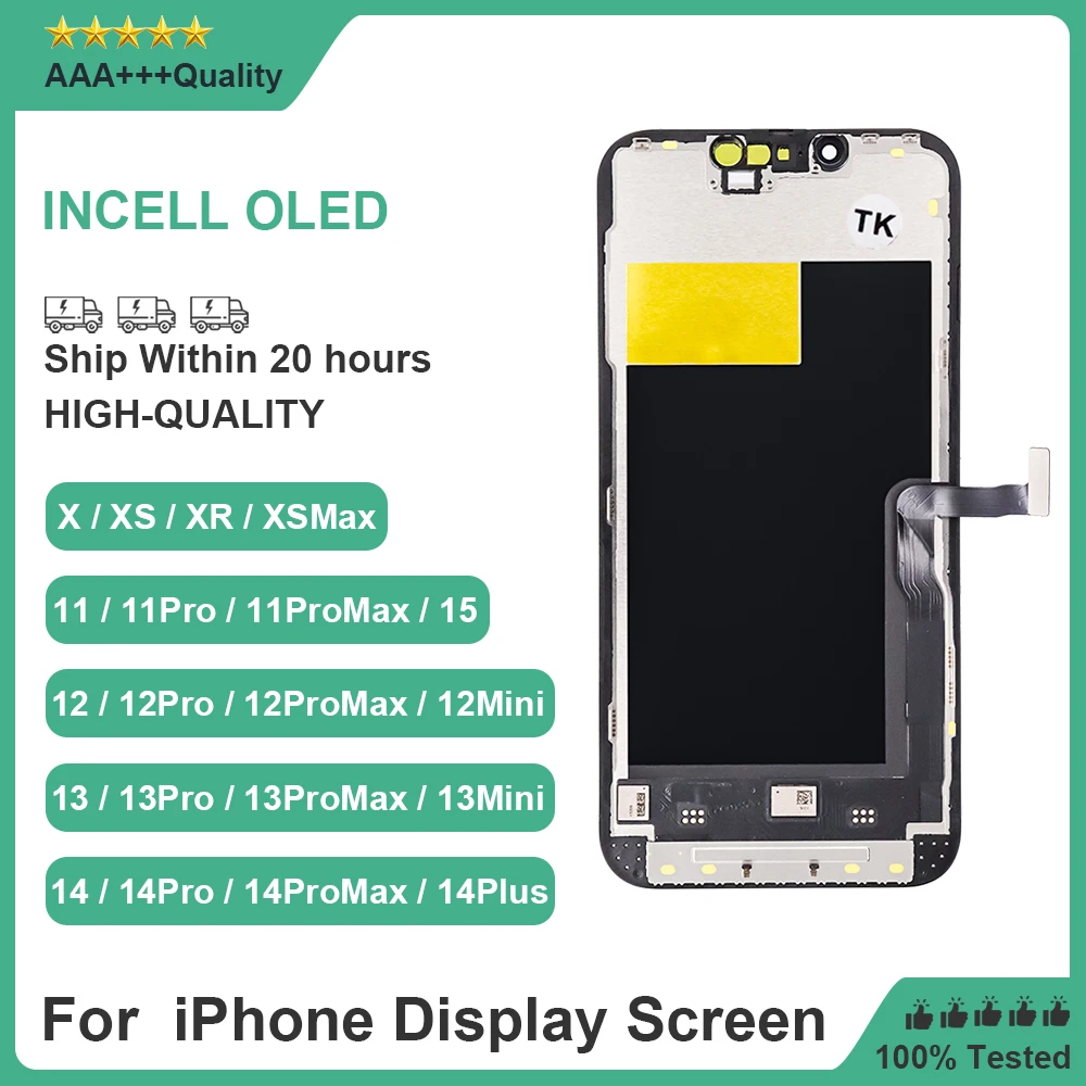 Ecran GX Pantalla LCD OLED Para IPhone X XS Max XR 11 Pro Max LCD ZY Incell JK GX Hard Soft OLED 12 13 14 15Pro Pantalla 100% Prueba