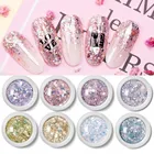 20Стильные блестящие порошки для ногтей, 20 цветов, супер клей для ногтей, гель для ногтей, в комплекте, не сужающийся книзу блеск, Русалочка, голографические порошки