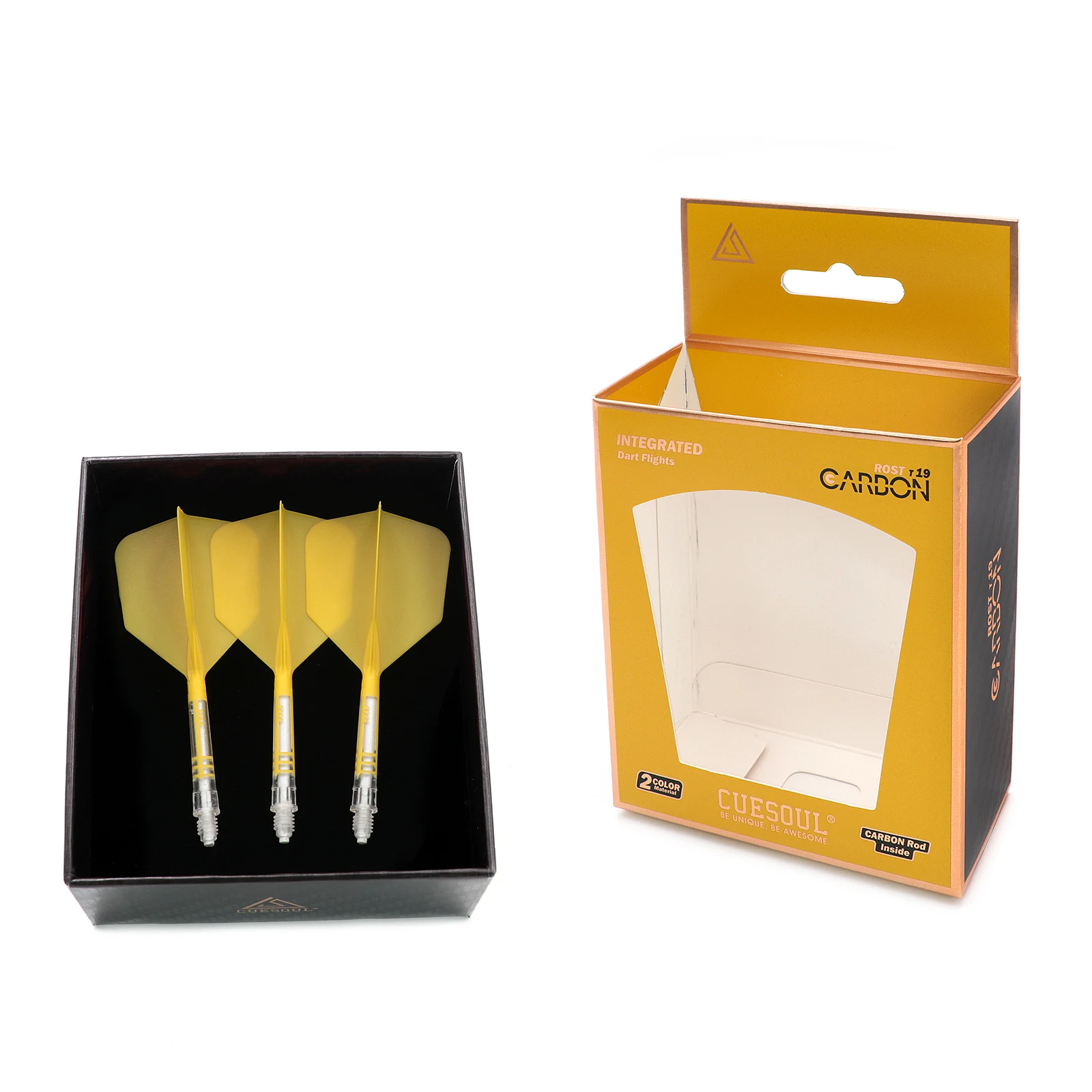 CUESOUL ROST T19 Карбоновый интегрированный вал дротика и полет 32 мм — форма большое