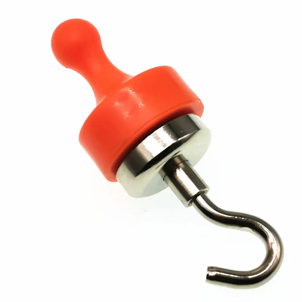 

D25mm Pair Outdoor Magnetic Suction Hook Tent Camping To Suction Hanging Object Hook NdFeB Suction Handle Magnet Hook For 5KG