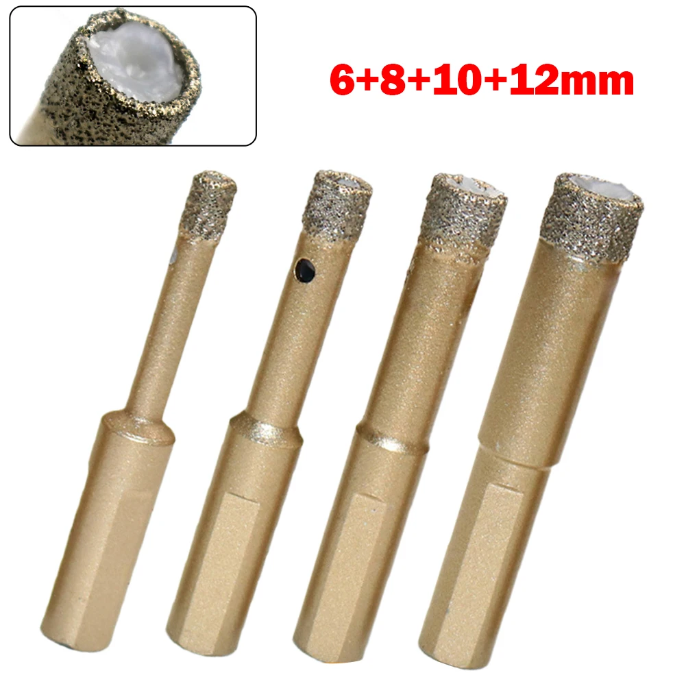

3pcs 6-12mm Dry Drill Bit Ceramic Diamond Hole Drill Bits Set For Porcelain Granite Tile Glass Grinding Power Tools Parts