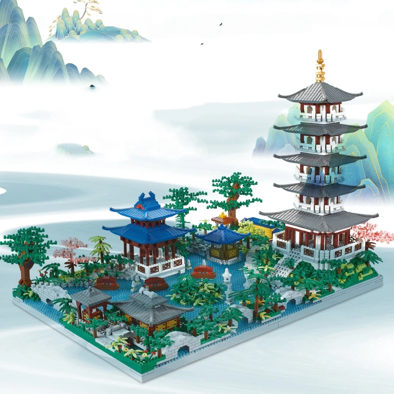 

Chinese Traditional Suzhou Garden Architecture Collection Building Blocks DIY Creative Toy For Kids Adults Gifts (5186 PCS)