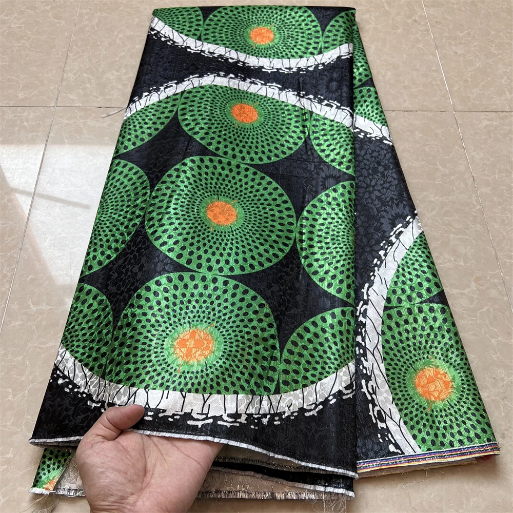 

2023Latest High Quality African Nigerian Tulle Lace Fabric Jacquard Organza Embroidery Guipure Party Prom Dress 5 Yard