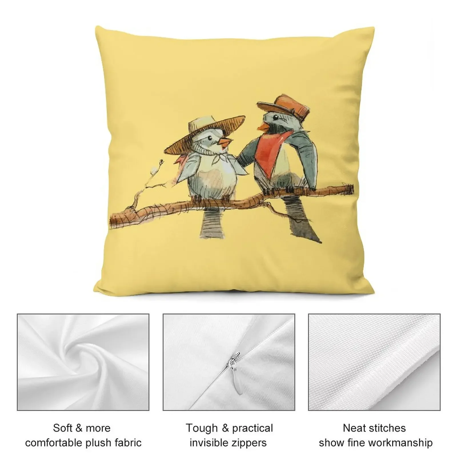 Печатная декоративная подушка Courtship из полиэстера