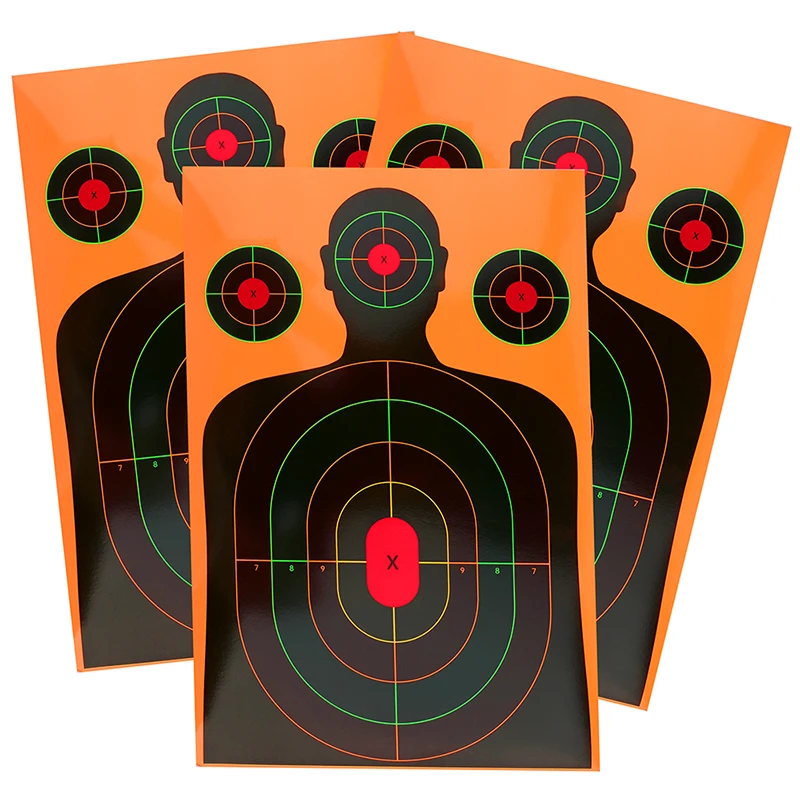 10pcs Target Paper Adhesive Patch Attached Archery Splatter Practice Reactive Training Shooting