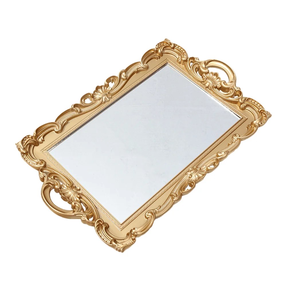 

Vintage Mirror Tray Perfume Tray for Dresser Mirror Plate Makeup Mirror Tray