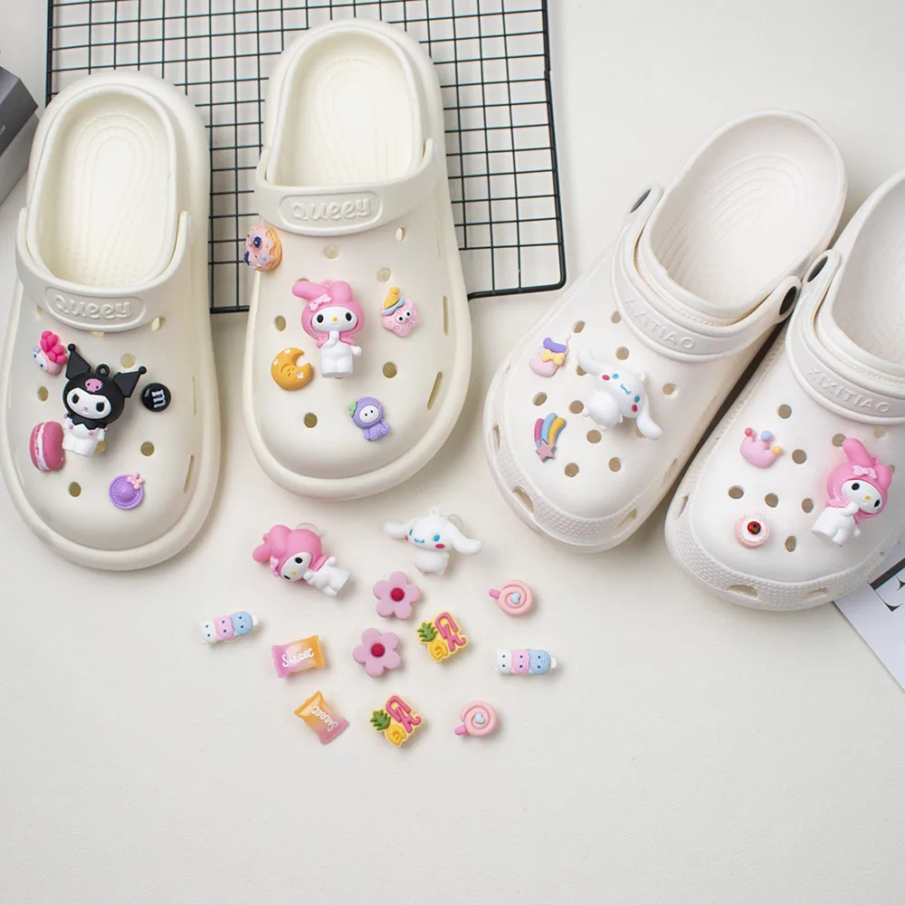 

Sanrio Decoration My Melody Shoe Buckle Crocs Accessories Kuromi Detachable Accessory Diy Shoe Buckle Combiation Girl Gift