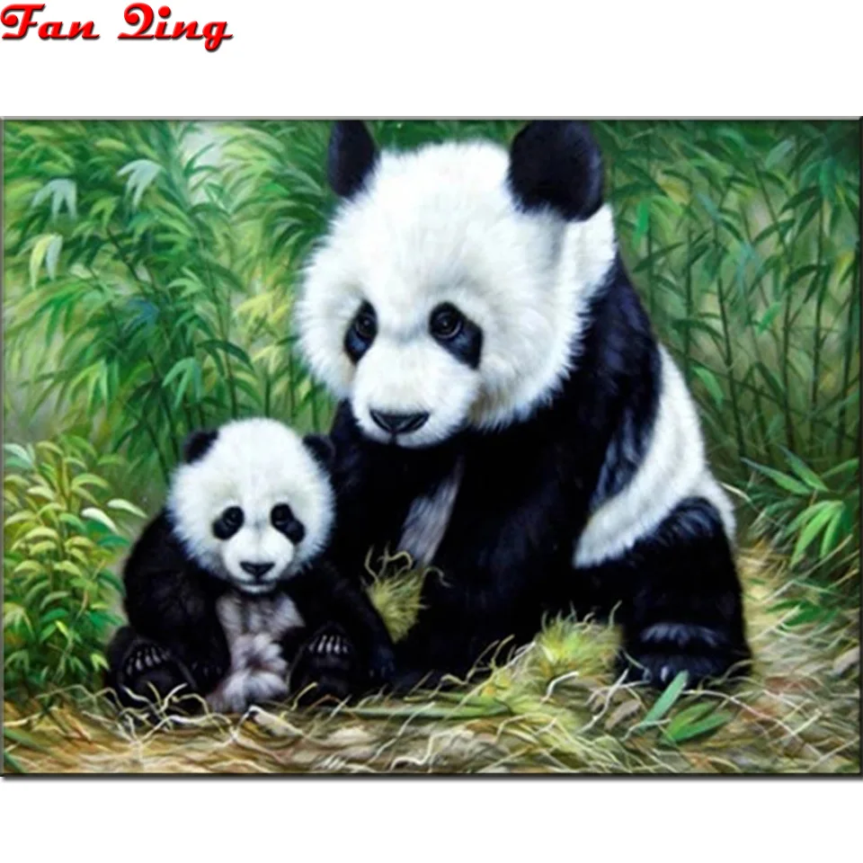 Алмазная живопись панда 5D сделай сам квадратная вышивка алмазная с животными