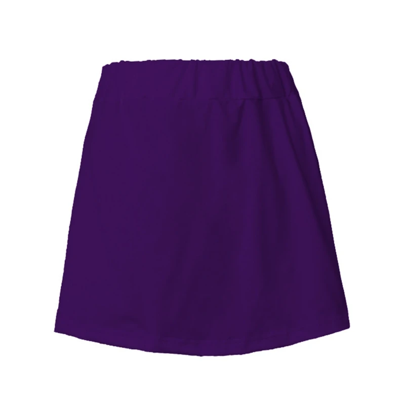 

Colorful Shirt Extender Mini Skirt High Waist Slit Layering Fake Top Lower Sweep