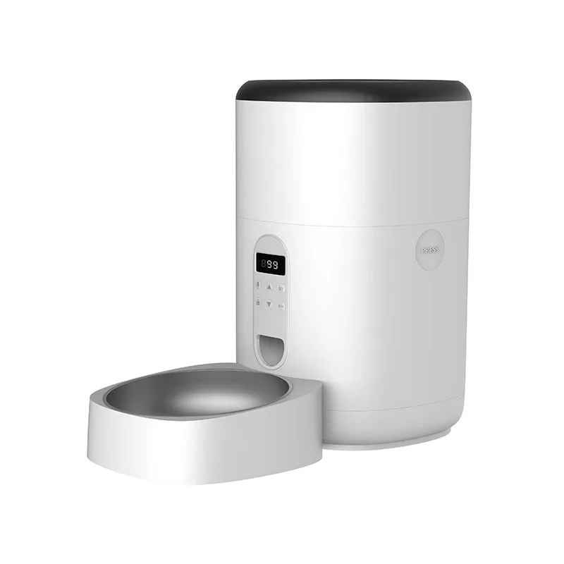 

Automatic pet feeder ABS material 4L recording function real-time video voice mobile phone APP control remote feeding setting