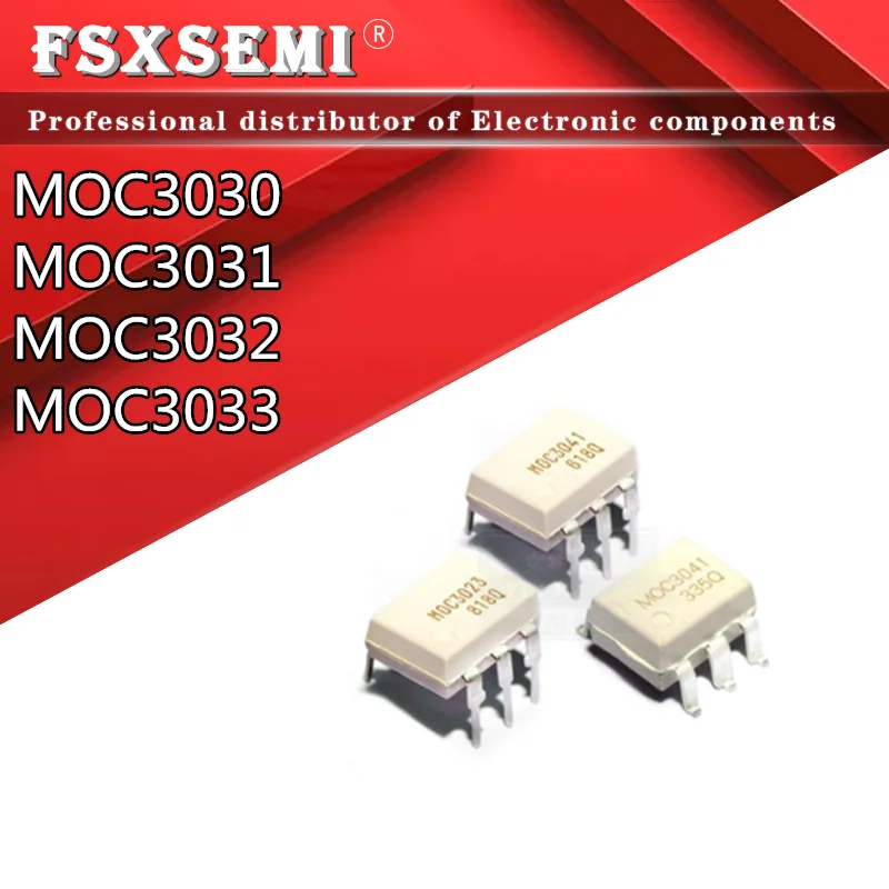 

10PCS MOC3030 MOC3031 MOC3032 MOC3033 DIP-6 DIP SOP-6 SOP optical coupler