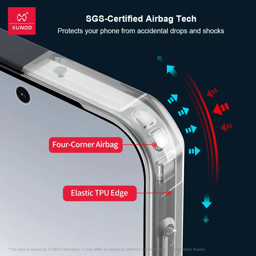 Фото Чехол для OPPO Find X9, X9 Pro XUNDD с защитой от падения, подушка безопасности, ТПУ, жесткий ПК, лазерный узор, полупрозрачный чехол для телефона №2