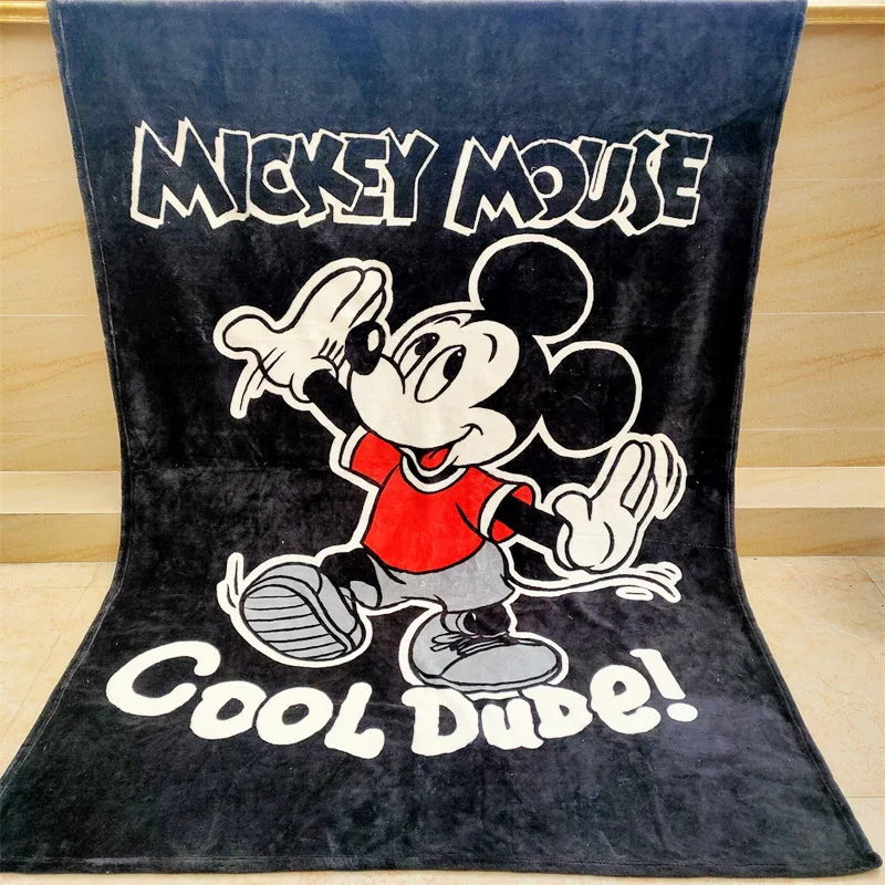 

Disney Mickey Mouse Minnie Elsa Anna Princess Lightweight Plush Queen Size Blankets on Bed Sofa Plane Flatsheet Throws Blanket