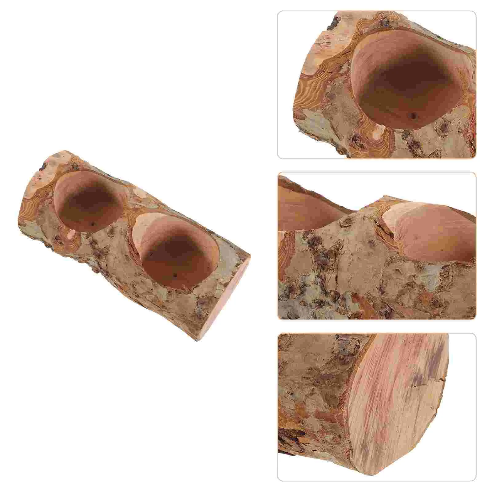 

Food Bowl Pet Accessories Hamster Wood Small Dish Washable Chinchilla Feeder Apple Foods Wear-resistant Accessory