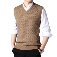 2022 brand clothing high quality men v neck knit sweatermale spring slim fit casual knit sweater vestman leisure knit shirt