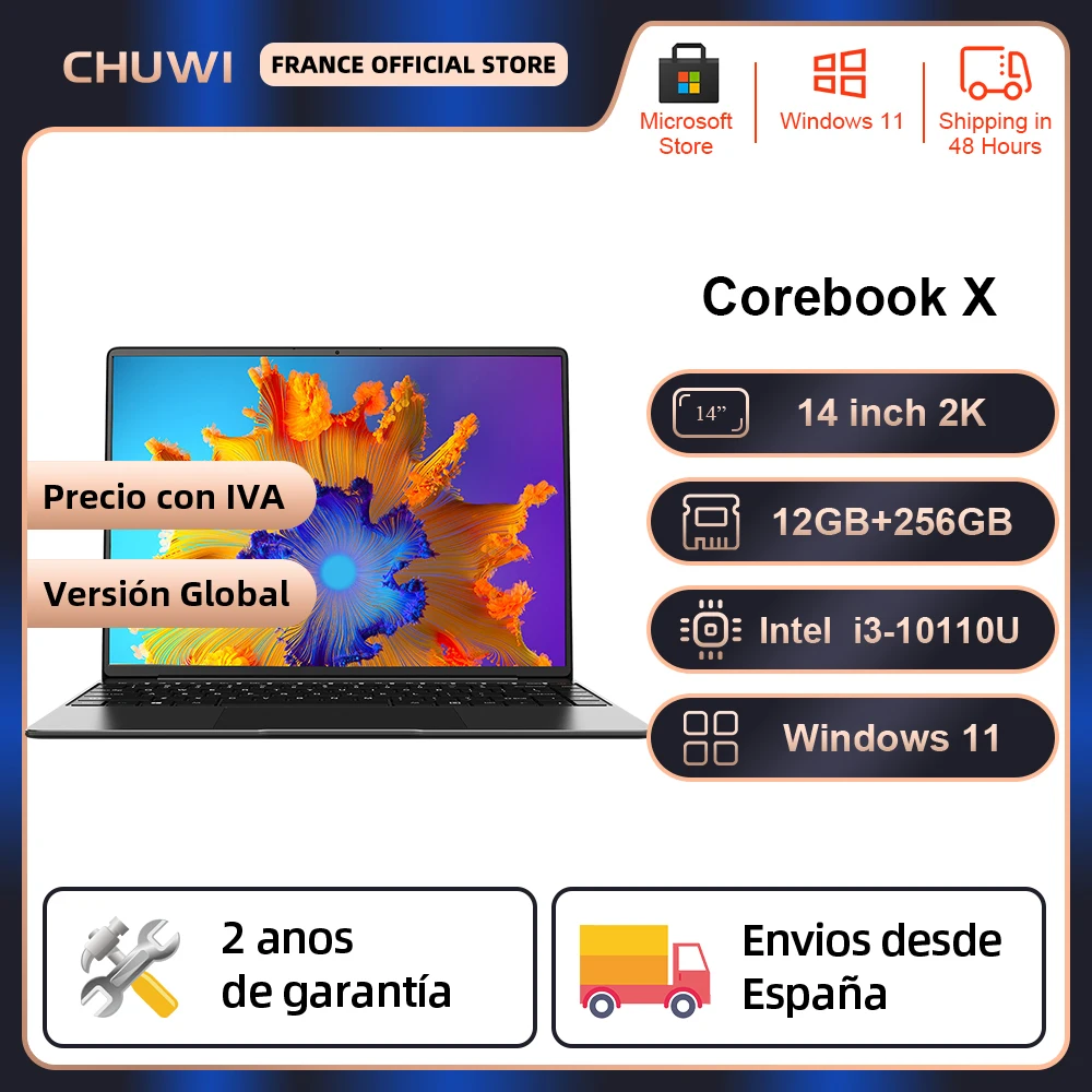 CHUWI CoreBook X ноутбук с 14-дюймовым дисплеем четырёхъядерным процессором Intel Core i5-8259U