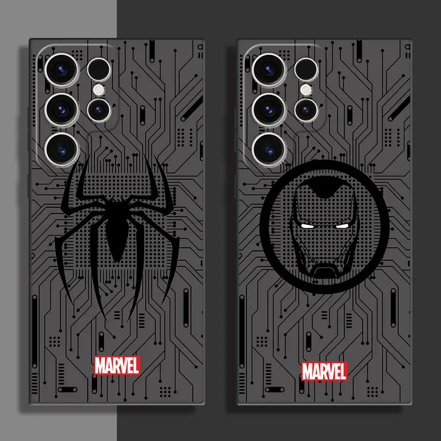Фото Чехол для телефона с логотипом Marvel Hero для Samsung S21 S23 S22 S24 S25 Plus S21 S22 S23 S24 S25 Ultra S21 S23 S20 FE Matte №1