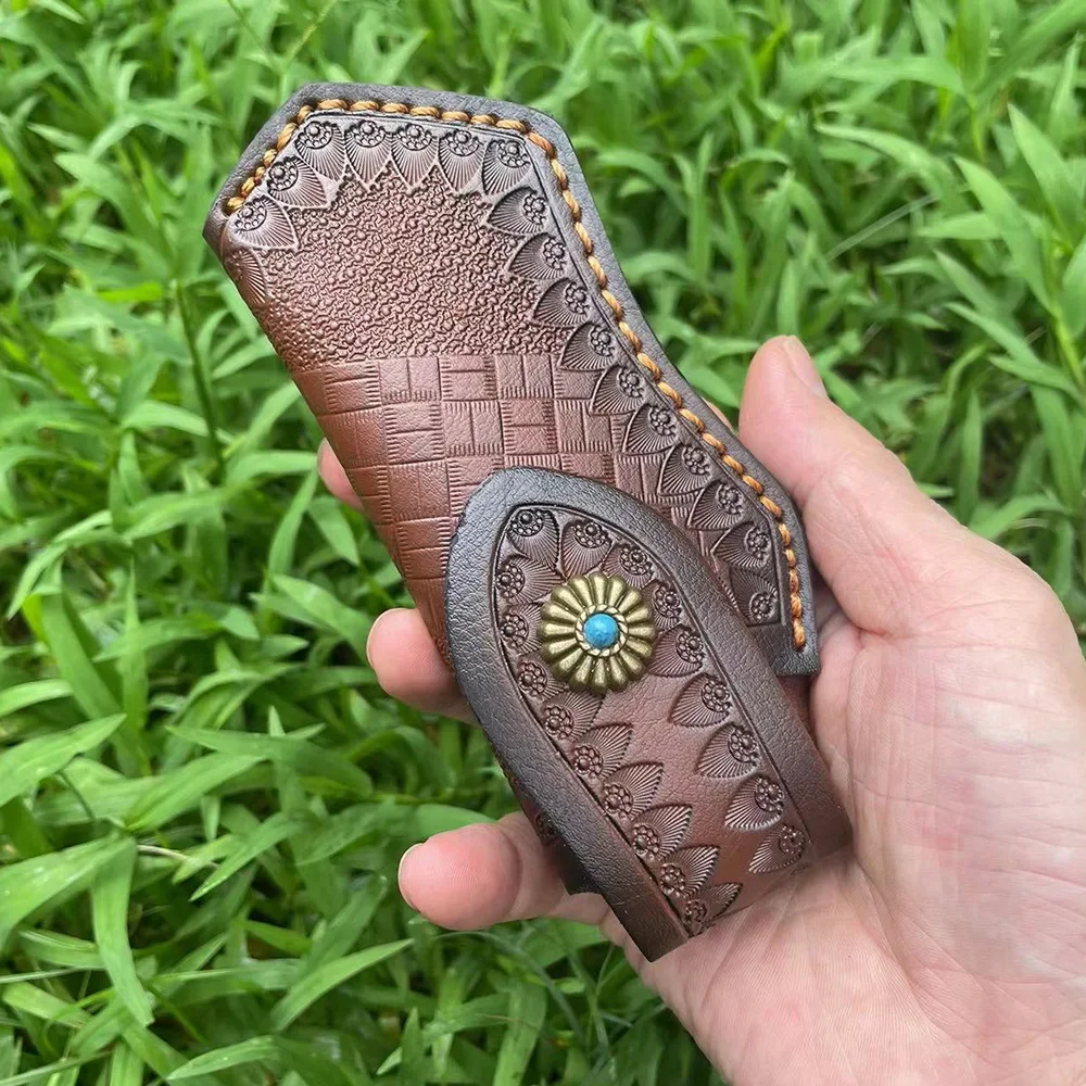 Складной нож 15 см кожаный инструмент для кемпинга на открытом воздухе аксессуары