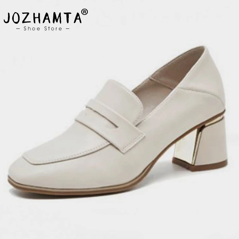 

JOZHAMTA Women Pumps Ins 2023 Sexy Solid High Heels Shoes For Woman Work Vintage Office Lady Casual Daily Footwear Size 34-39