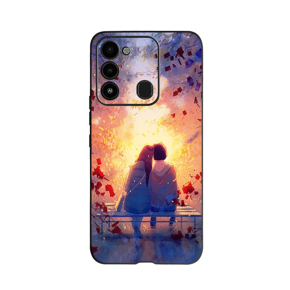 Чехол для Tecno Spark Go 2022 милый чехол KG5 с рисунком мягкий силиконовый тонкий 8C бампер