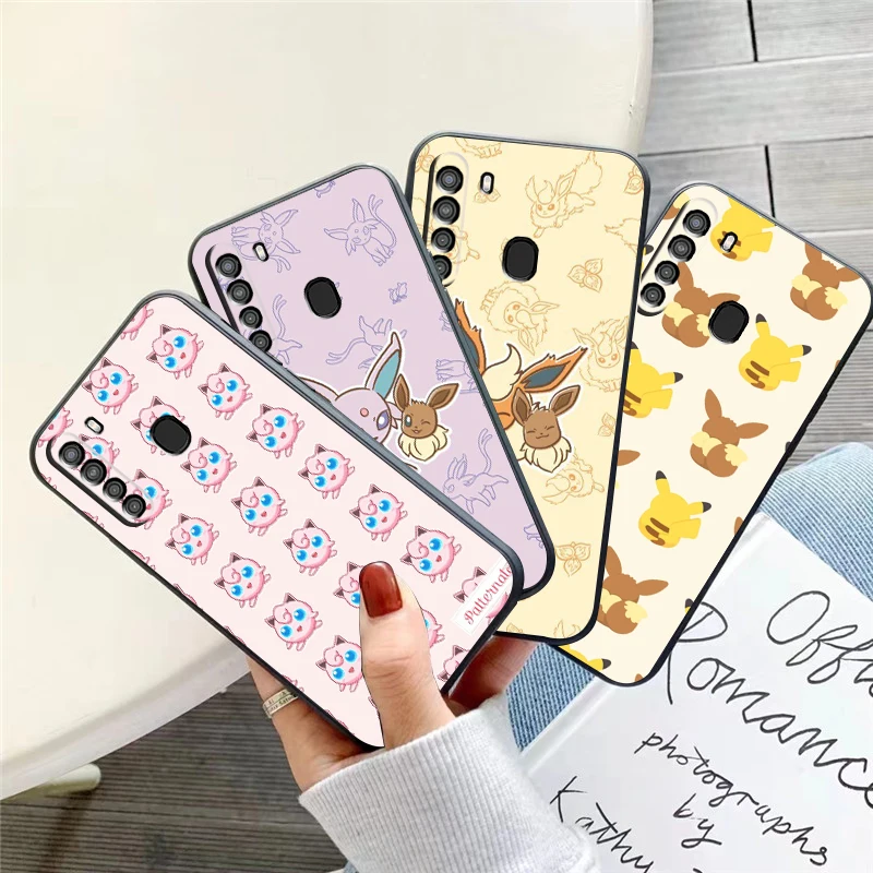 

Cartoon Pokémon Phone Case For Samsung Galaxy A01 A02 A10 A10S A20 A31 A22 4G 5G Silicone Cover Carcasa Coque Back