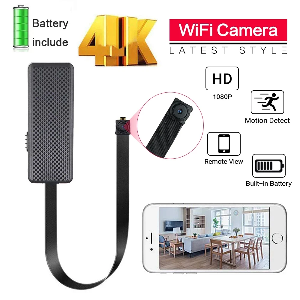 

HD 4K Mini WiFi IP Camera Wireless DIY Portable Camcorder Remote View P2P Micro webcam Digital Body Cam