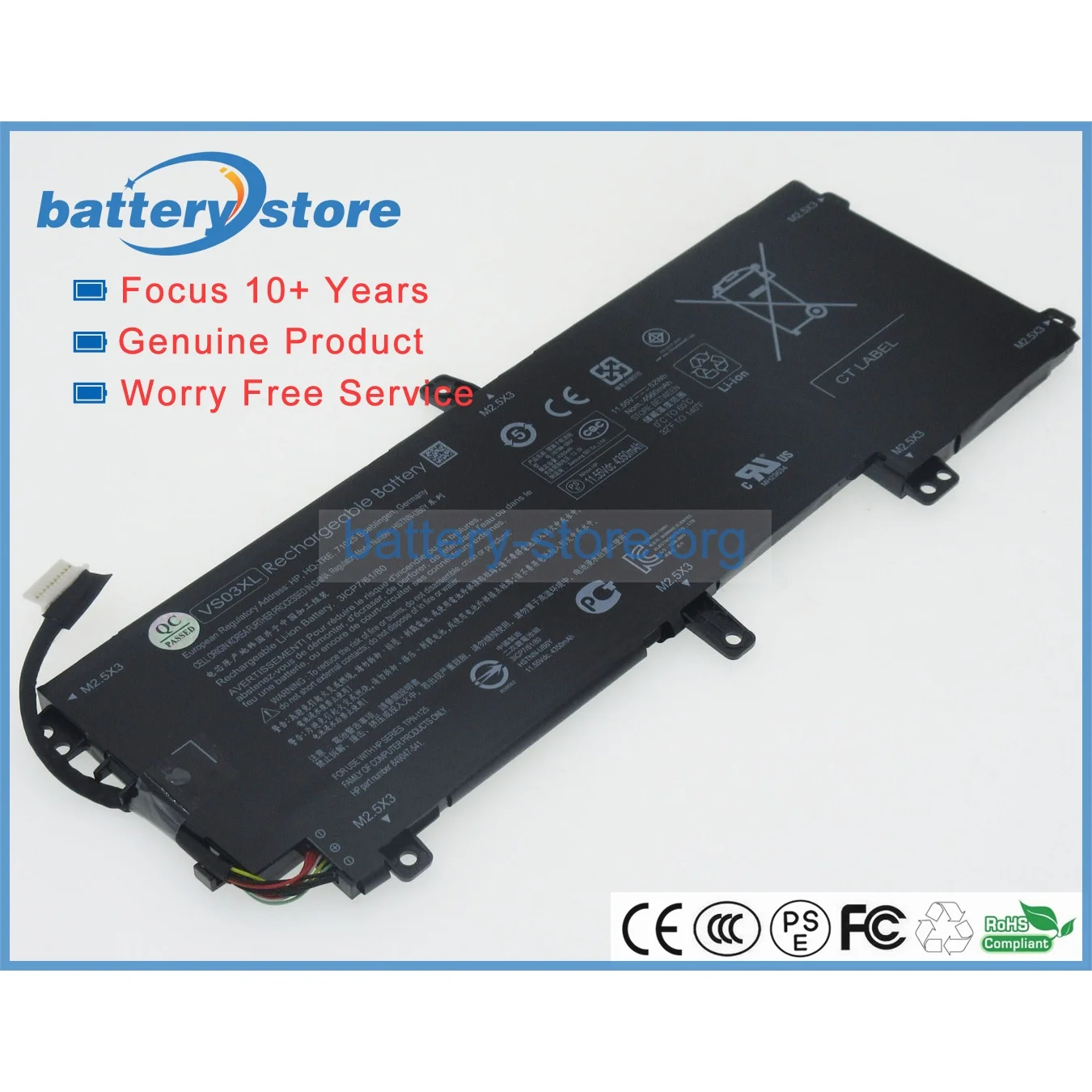 Бесплатная доставка Оригинальная батарея VS03XL 52 Вт 849047-541 849313-850 стандартная для HP