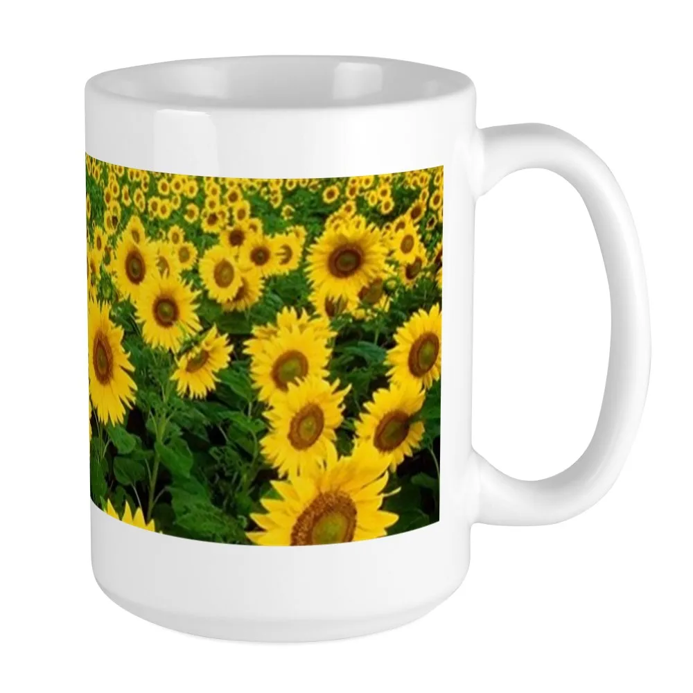 

- Field Of Sunflowers Mugs - 15 oz Ceramic Large Mug
