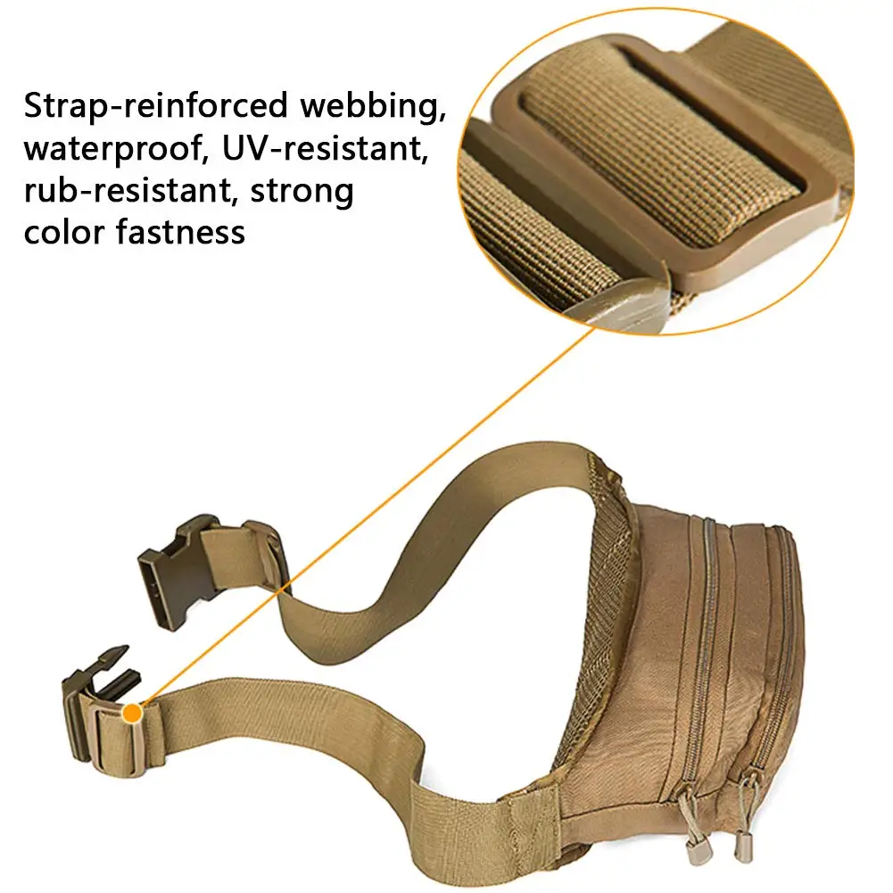 Hot Sale Outdoor Tactical Molle Belt Bum  Pouch Waist Bag Pack Phone Pocket Running Tactical Fanny Pack Crossbody Custom