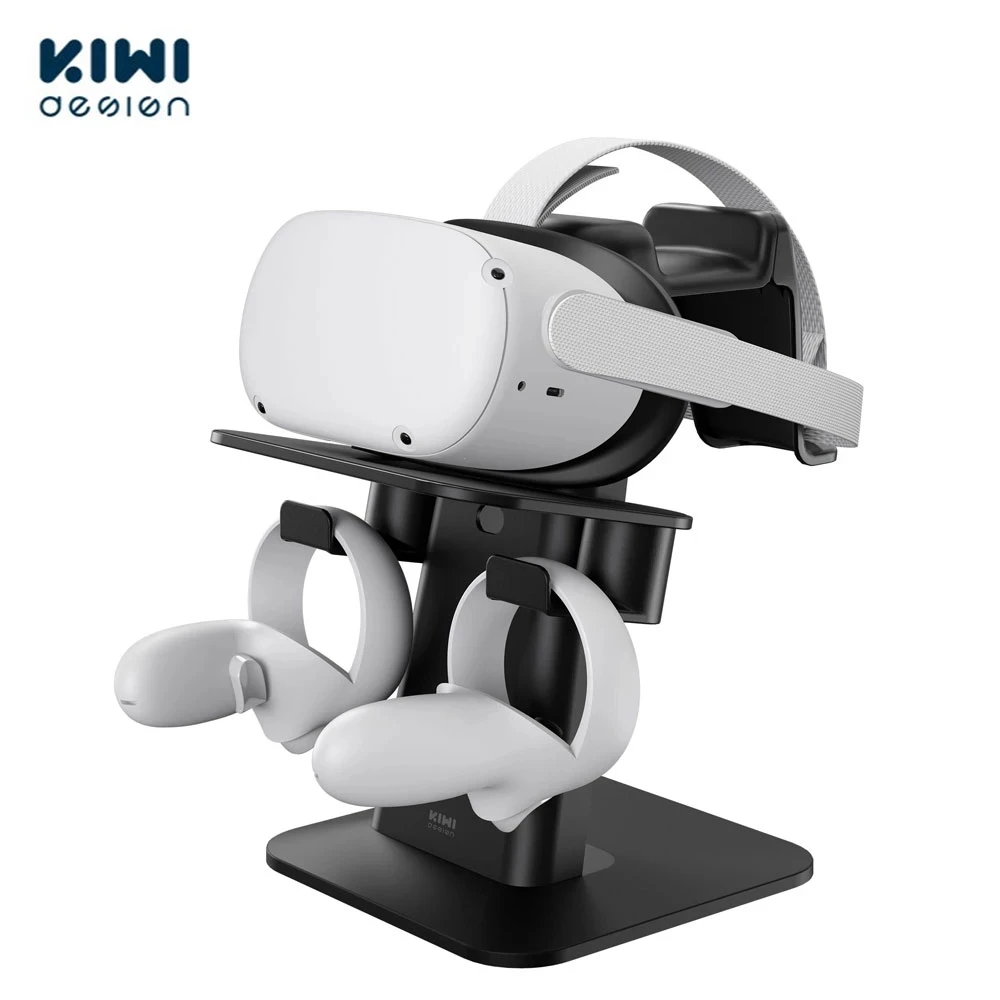 

KIWI design Upgraded VR Stand For Oculus Quest 2 Accessories Headset Display And Controller Holder Mount For HTC Vive Stand