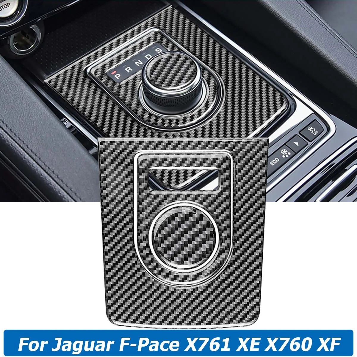 

Внутренняя Центральная панель переключения передач, декоративная Обложка, наклейка для Jaguar F-Pace X761 XE X760 XF X260 2016-2020, автомобильные аксессуары