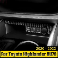 for toyota highlander xu70 2020 2021 2022 abs carbon car central control usb frame cover trim sticker decoration accessories