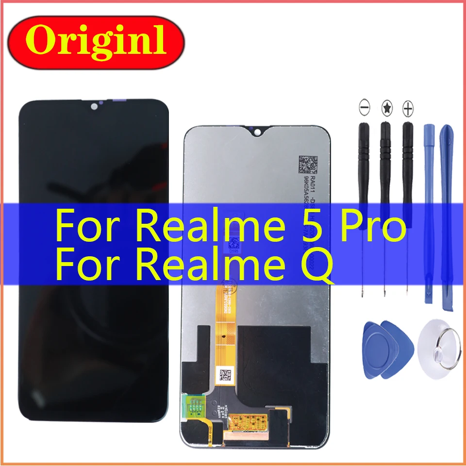 

Original 6.3 Inch for OPPO Realme 5 Pro LCD Display Touch Screen for OPPO Realme Q RMX1971 LCD Mobile Phone Pantalla with Frame
