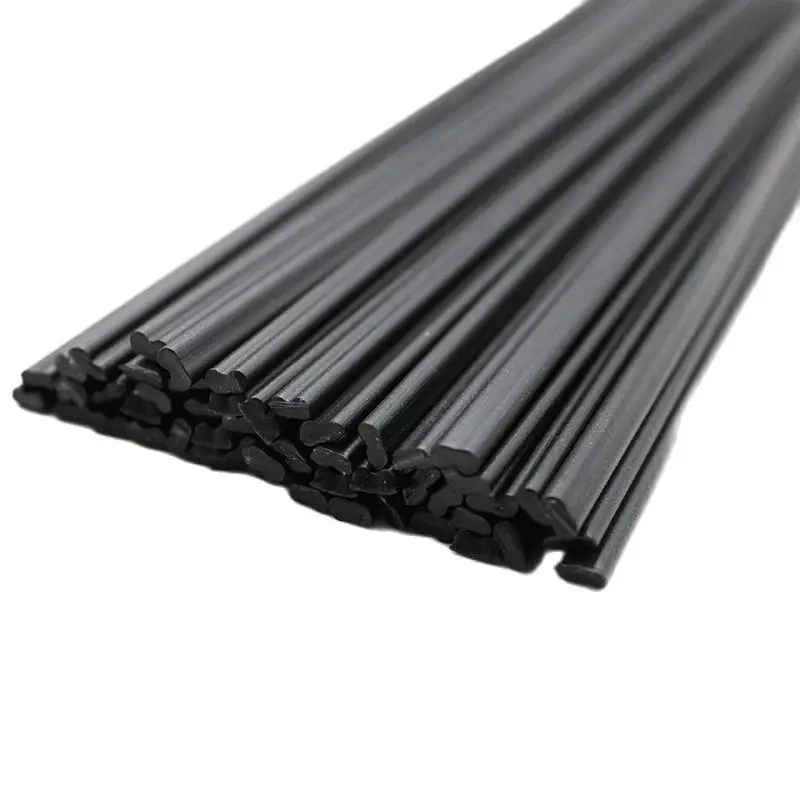 

PP Plastic Welding Rods Motorcycle Motorbike Fairings Repairs Black Double Round 2.5x5mm 200mm Long