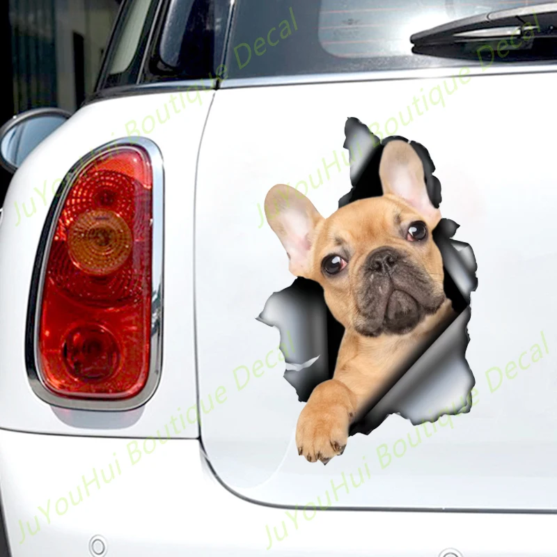 

JuYouHui Exterior Accessories Decal French Bulldog Car Sticker Waterproof Auto Decals Decors on Bumper Rear Window Laptop