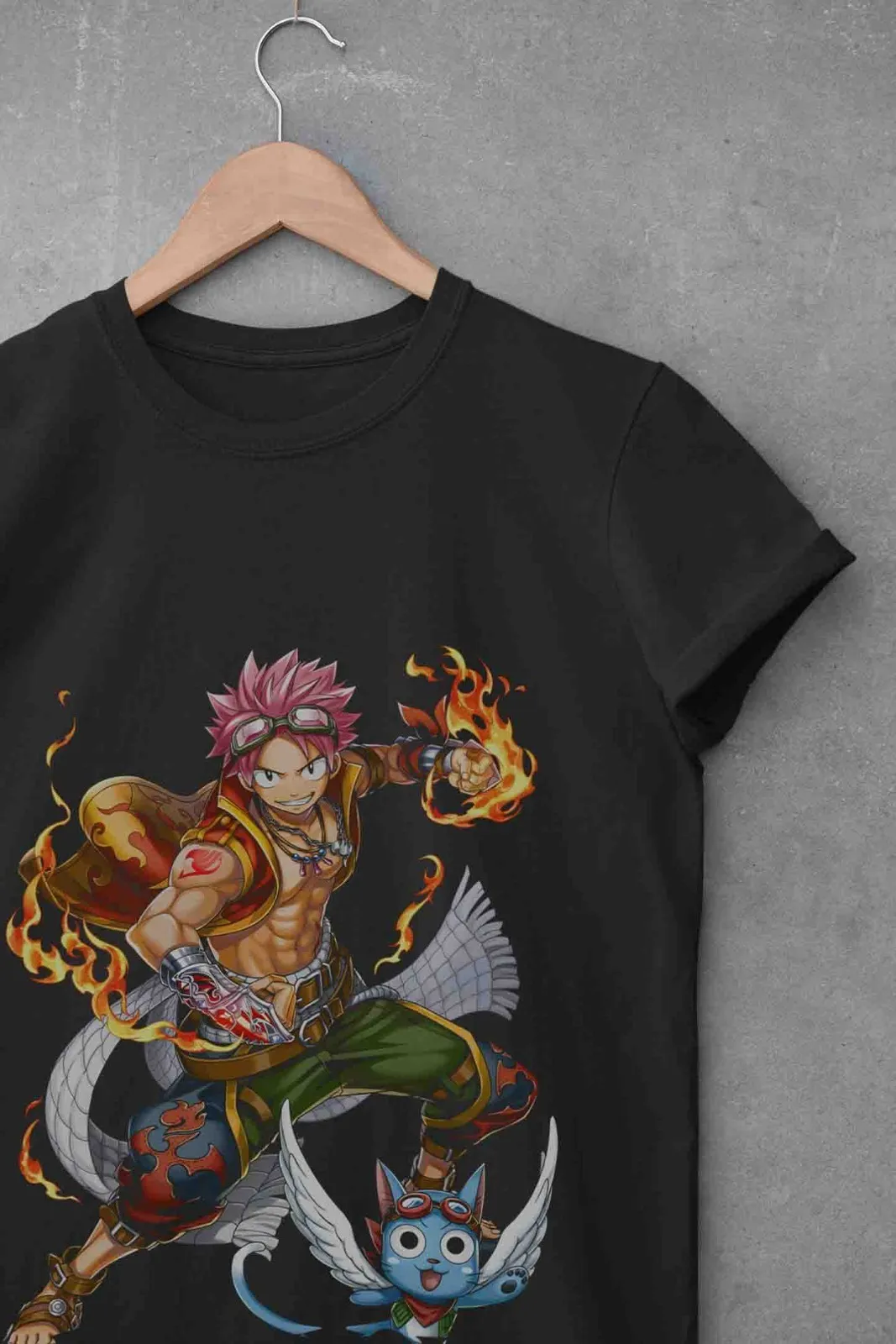 Фото Футболка Fairy Tail, футболка Натсу Драгнила, футболка Люси, топ Эрзы, футболка Happy Anime. №3