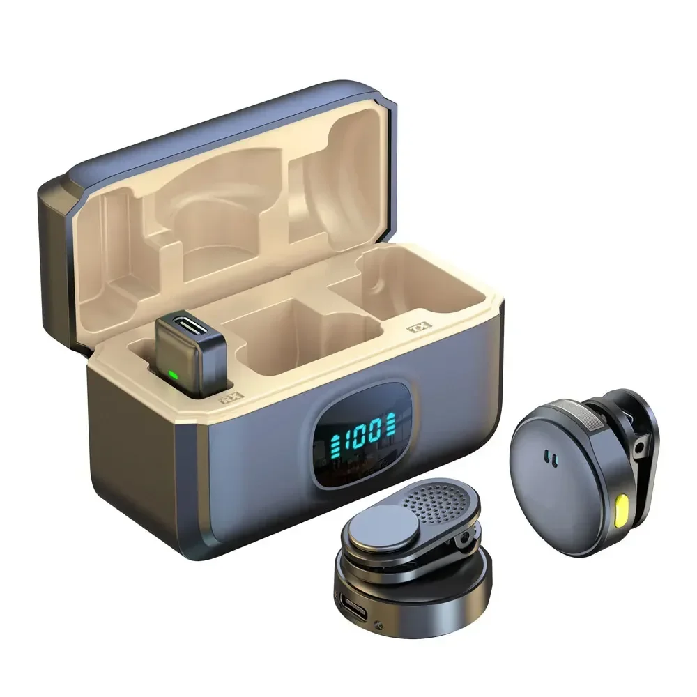 НОВЫЙ магнитный беспроводной петличный микрофон с шумоподавлением для записи