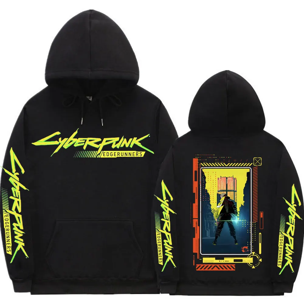 

Cyberpunk Edgerunners David Martinez Double Sided Print Hoodie Quality Men Women Casual Hip Hop Sweatshirt Man Black Streetwear