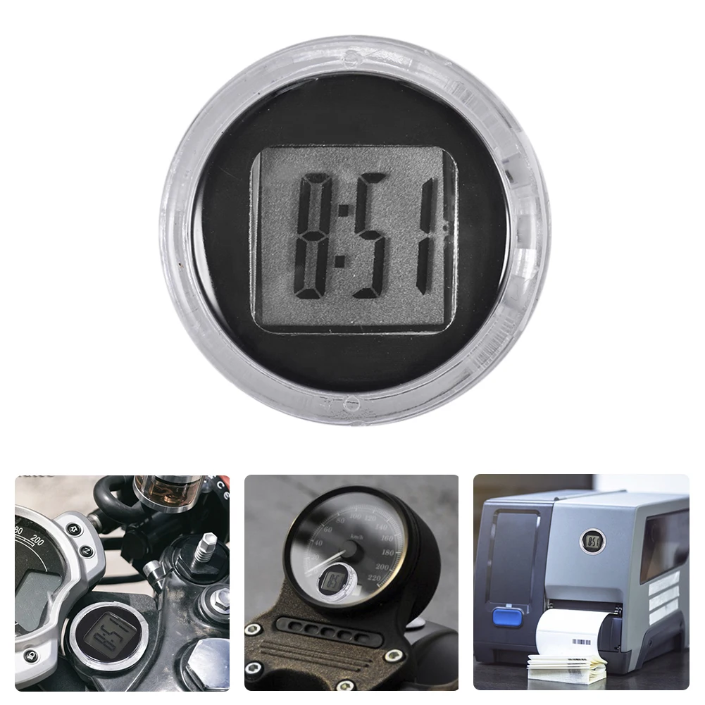 

Mini Motorcycle Clock Stick-on Waterproof Electronic Watch Moto Digital Clock with Stopwatch