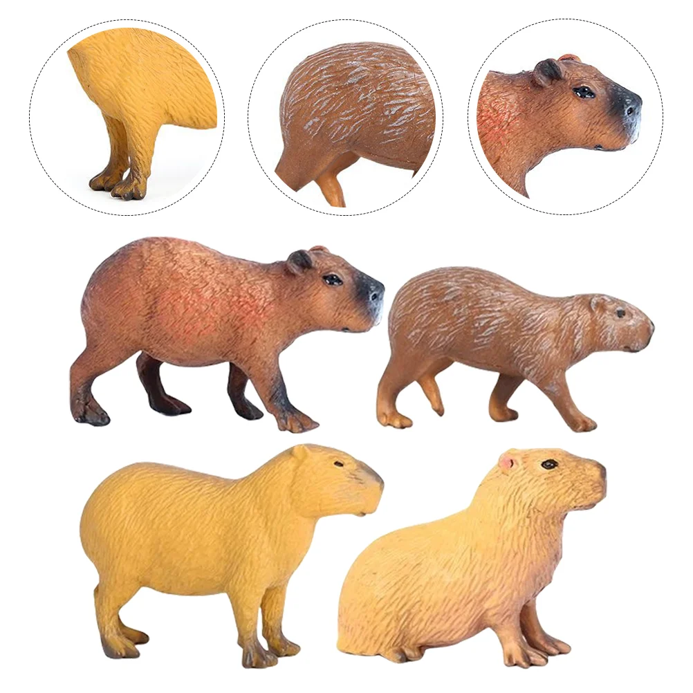 

Simulation Capybara Model Standing Capybaras Cognitive Figures Decor Models Statue Toy Kids Household