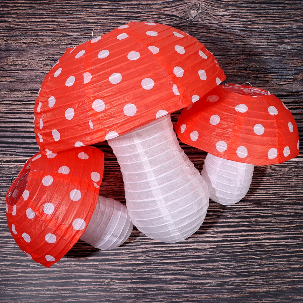 

8 Inch 12 Inch Theme Wonderland Garden Mushroom Tent Mushroom Decor Lanterns Forest Jungle Room Decor