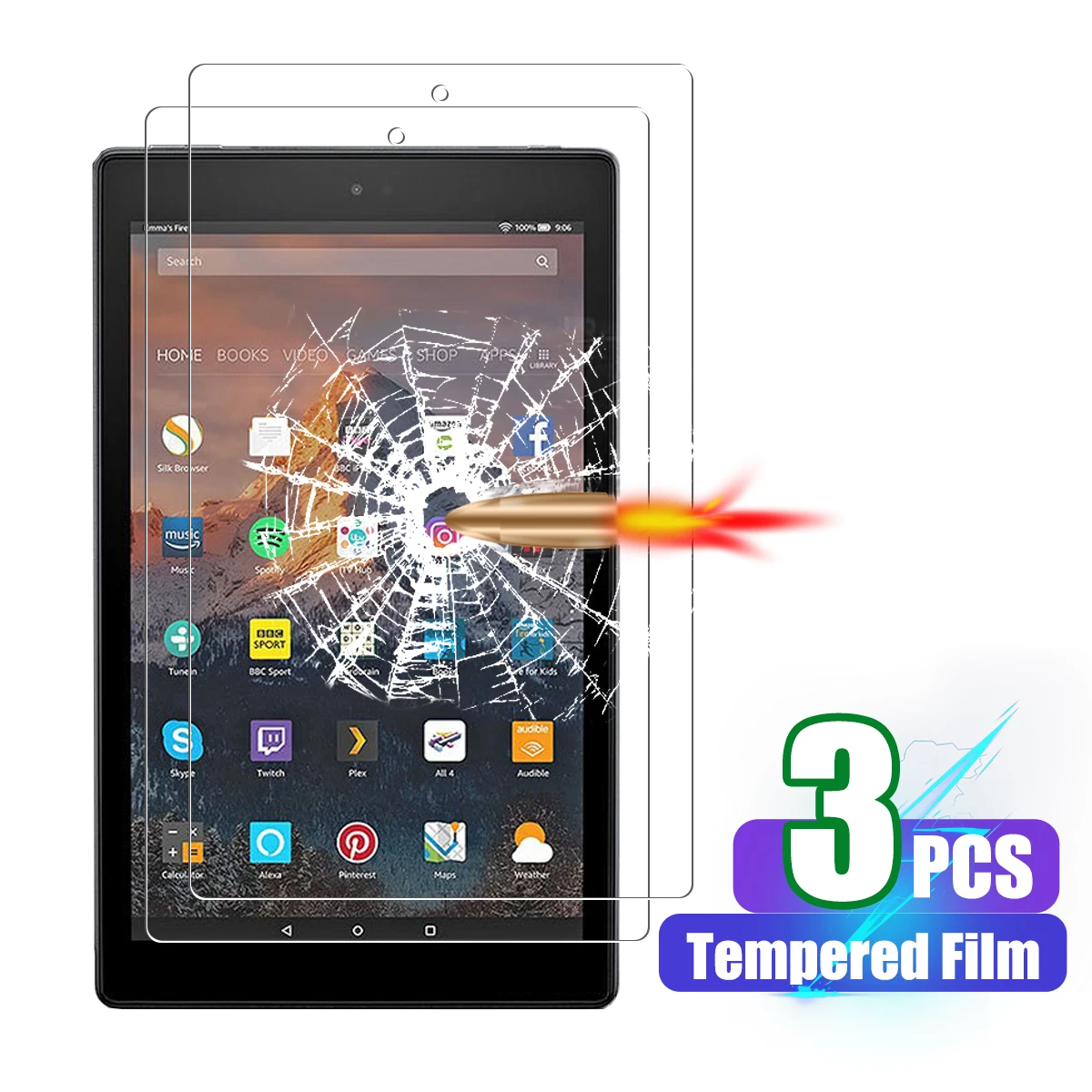 

Tempered Glass Screen Protector for Amazon Fire HD 10 (9th / 7th, 2019/2017 Released) Fire HD 10 Kids Edition 2019/2018 Released