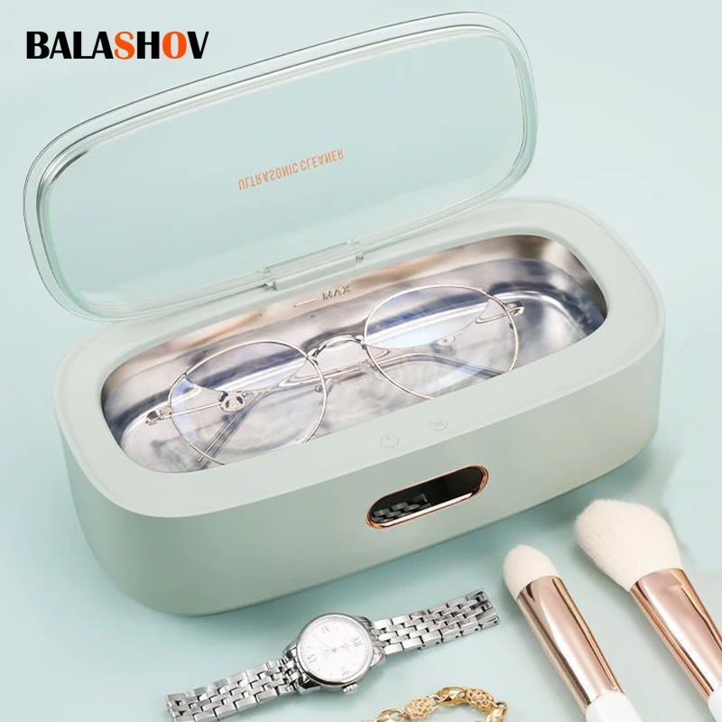 Ultrasonic Cleaning Machine Portable Ring Cleaner 45000 Hz High Frequency Vibration Wash Cleaner Washing with Jewelry Timing