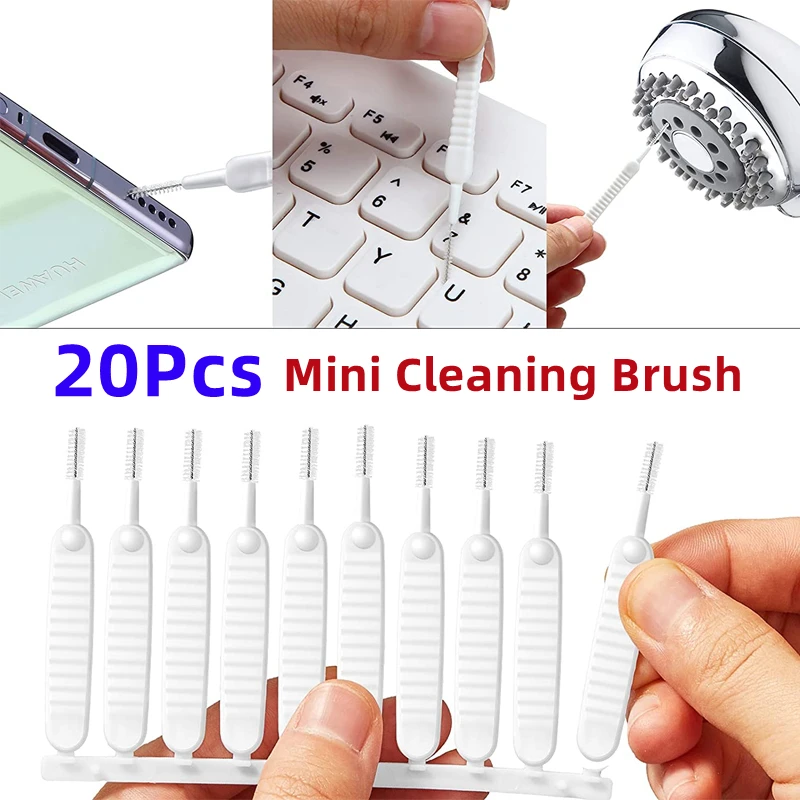 

10-20Pcs Mini Shower Head Cleaning Brush Multifunctional Anti-Clogging Hole Cleaner for Shower Nozzle Keyboard Phone Port
